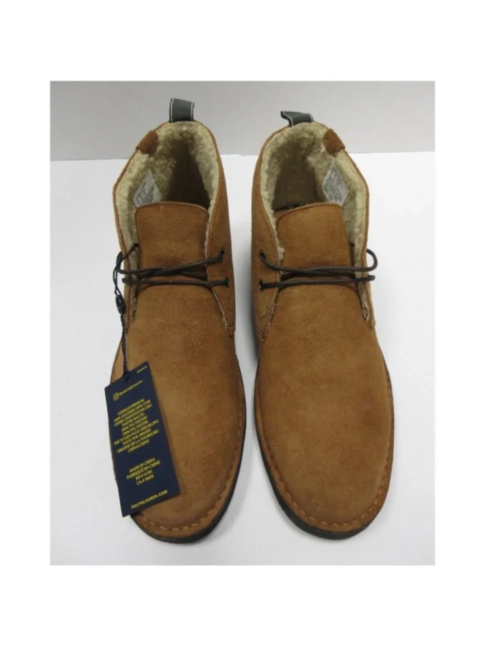 Polo Ralph Lauren Boots 11 D Talan Chukka Suede Polar Fleece Lined NEW